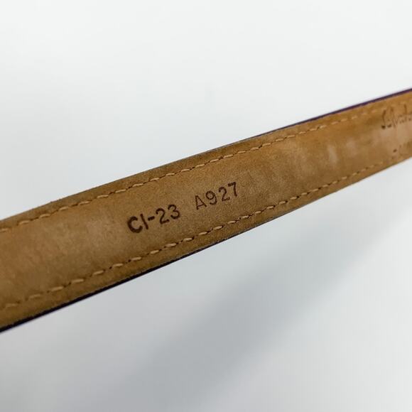 Salvatore Ferragamo Purple Leather Slide & Post Belt size 95cm Large L/XL - Picture 8 of 10